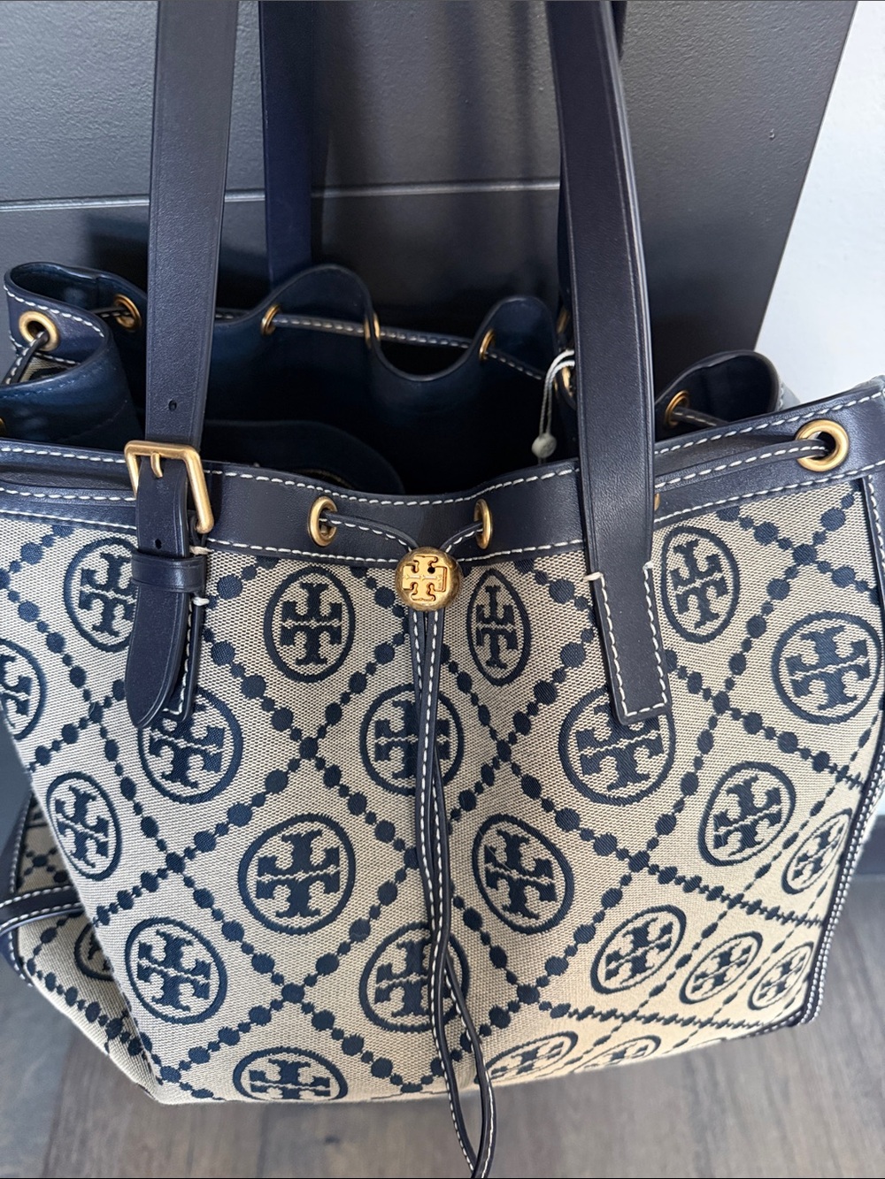 Tory Burch T Monogram Jacquard Tote - Picture 2 of 9